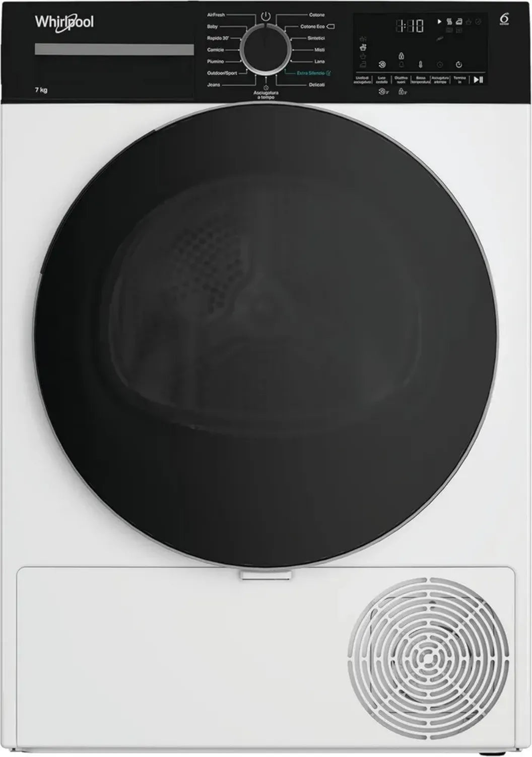 Sèche-linge Whirlpool 7 kg Pompe à chaleur Classe C Silencieux et Économique