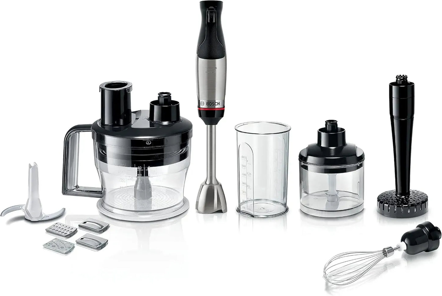 Bosch Mixeur Plongeant ErgoMaster Série 6 - 1000W avec Vitesse Ajustable et QuattroBlade Pro