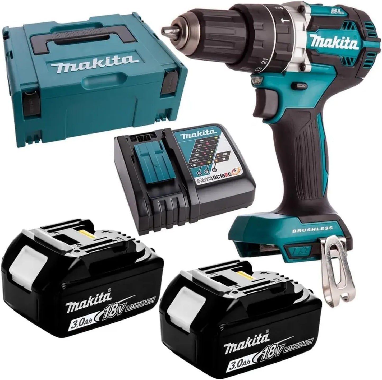 Perceuse-Visseuse à Percussion Sans Fil Makita 18 V 3 Ah avec Coffret