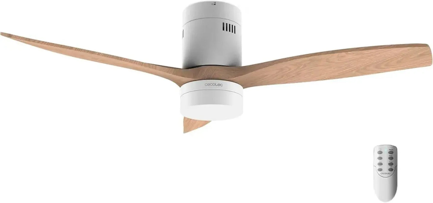 Ventilateur de Plafond Cecotec Écoénergétique avec Lumière LED, Moteur DC, 132 cm, 18W