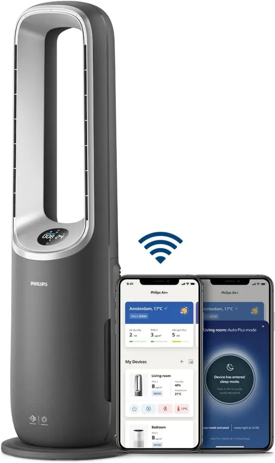 Philips Air Performer Purificateur Multifonction 3-en-1 avec Filtre HEPA, Chauffage et Ventilateur, Nettoie Jusqu'à 70m²