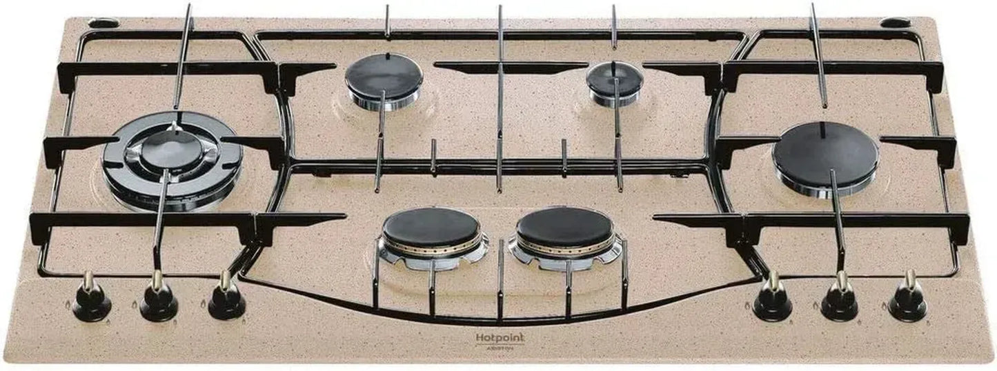 Plaque de Cuisson Gaz Intégrée Beige - Hotpoint PHN 960MST
