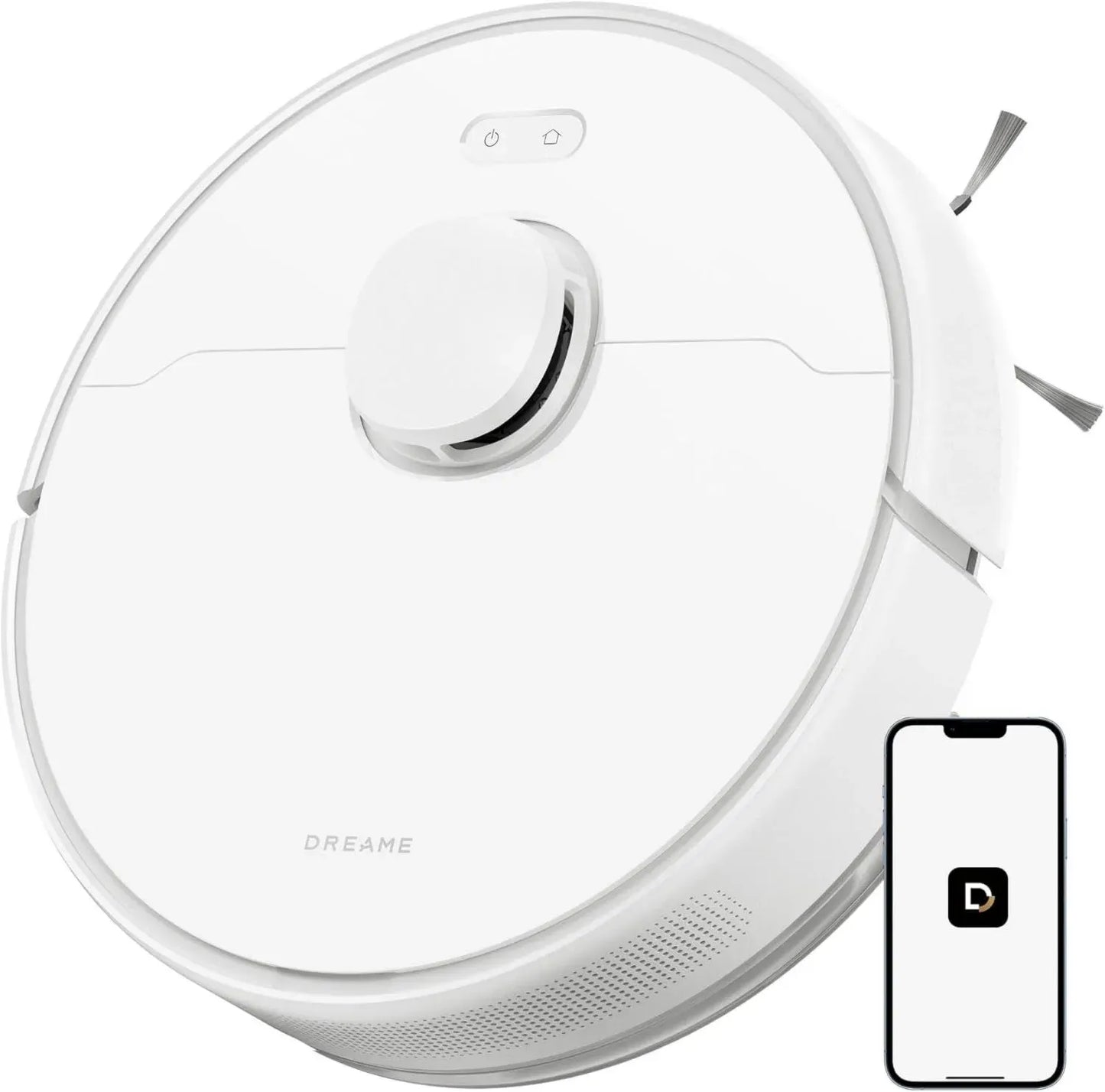 Robot Aspirateur Laveur Dreame D9 Max Gen 2, 6000Pa, Navigation Laser LDS, Brosse en Caoutchouc, Fonction 2-en-1, Compatible WiFi et Alexa, Blanc