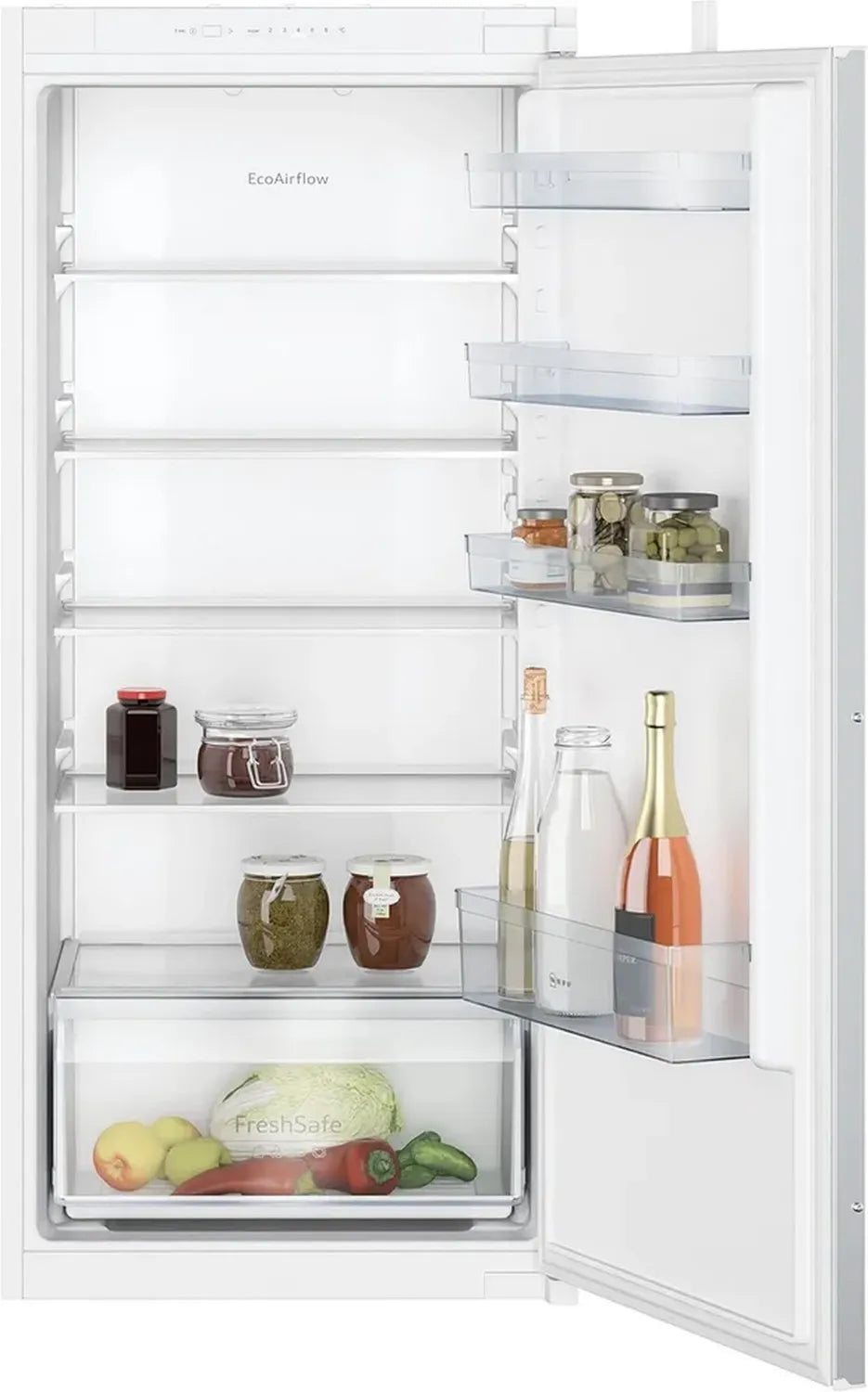 Réfrigérateur encastrable NEFF N30 204L, porte unique, Silencieux 35dB, Technologie Fresh Safe