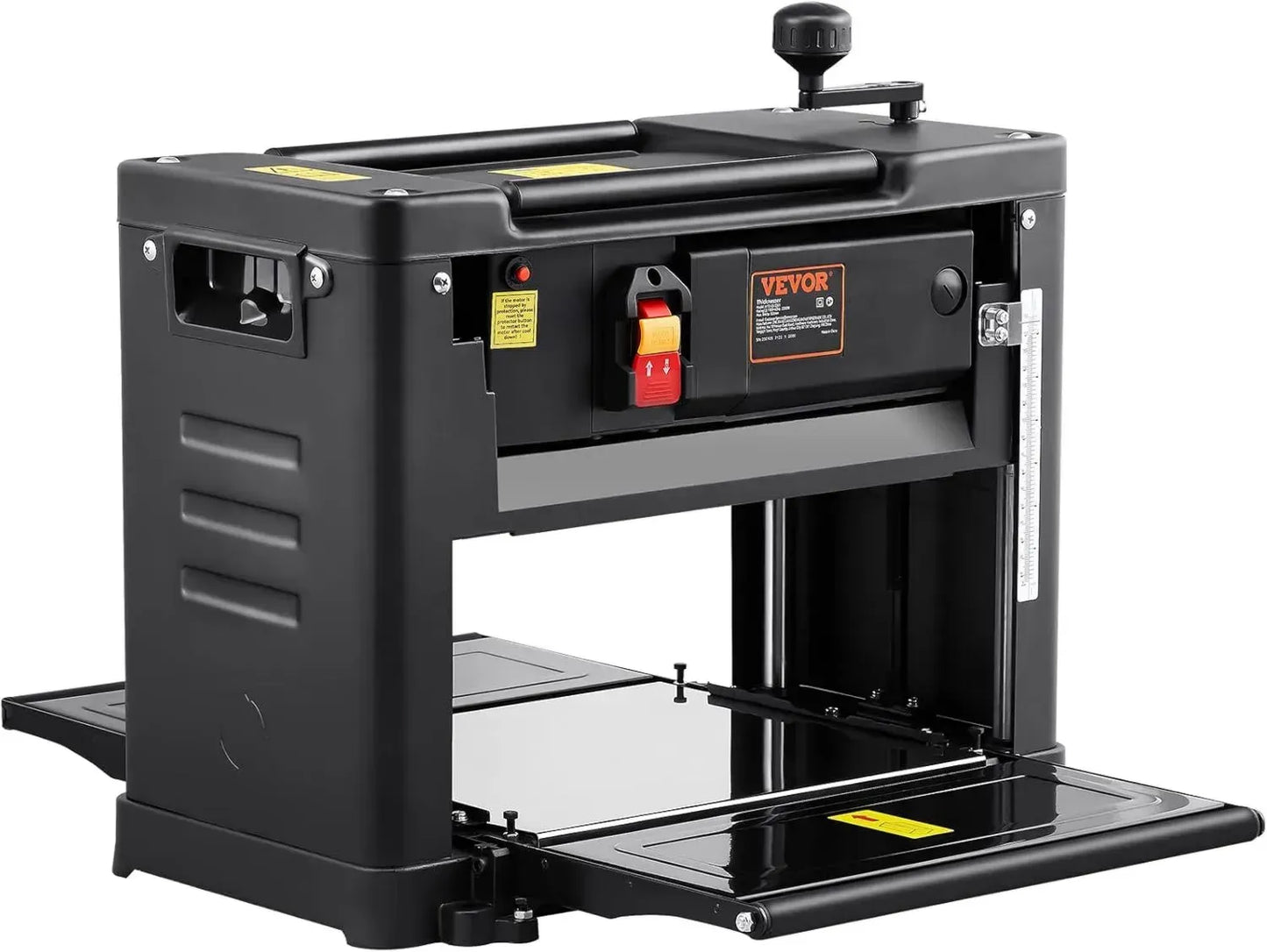 Raboteuse Dégauchisseuse Électrique 1800W VEVOR avec Deux Lames en Acier, 23 500 tr/min, Faible Bruit, pour Bois Dur et Tendre - 30,1x33 cm
