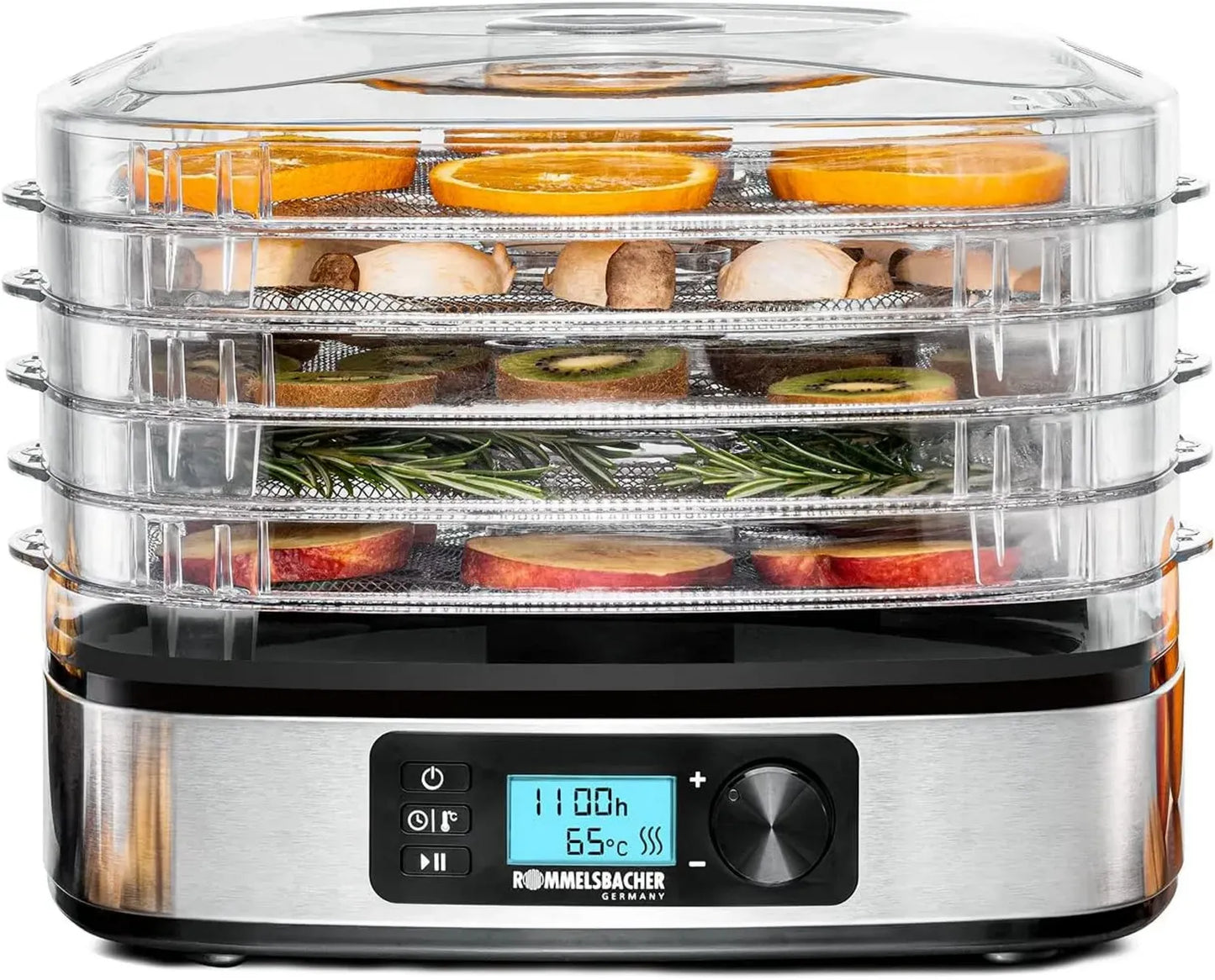 Déshydrateur Alimentaire Rommelsbacher DA 350 en Acier Inoxydable, 350W