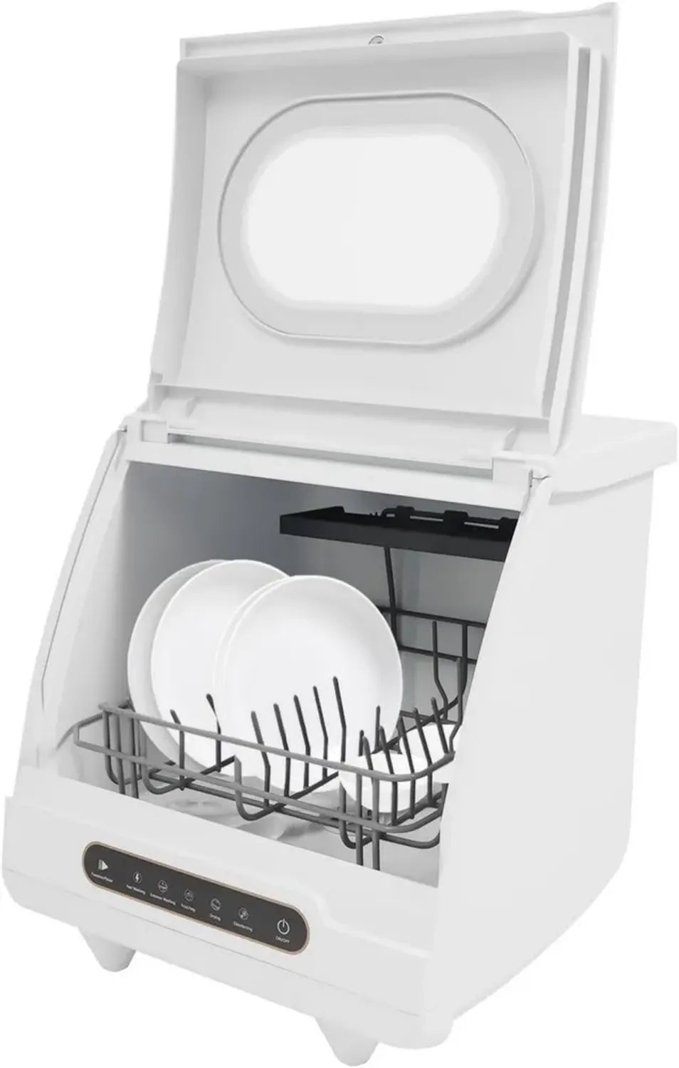 Lave-Vaisselle Compact Portable 800W, 5 Programmes, Silencieux et Désinfection, Capacité 5L