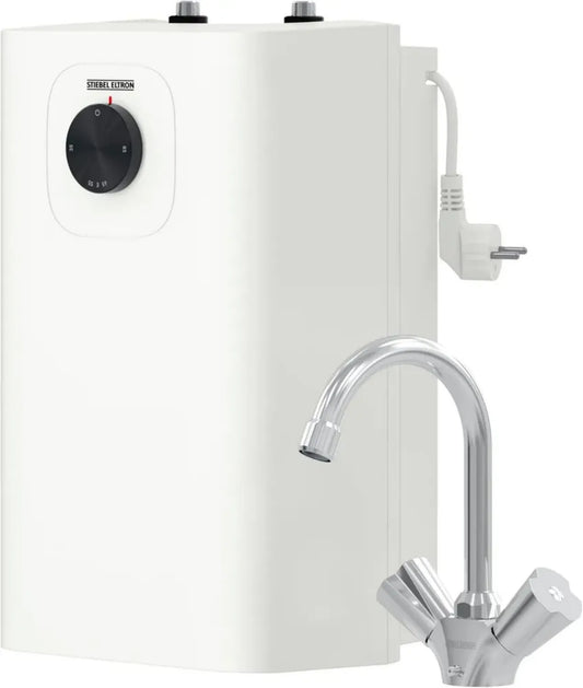Stiebel Eltron SNU 5 Plus Chauffe-eau 5L, Robinet WST-W, Anti-goutte, Thermostop, 230V, 2kW, Fabriqué en Allemagne