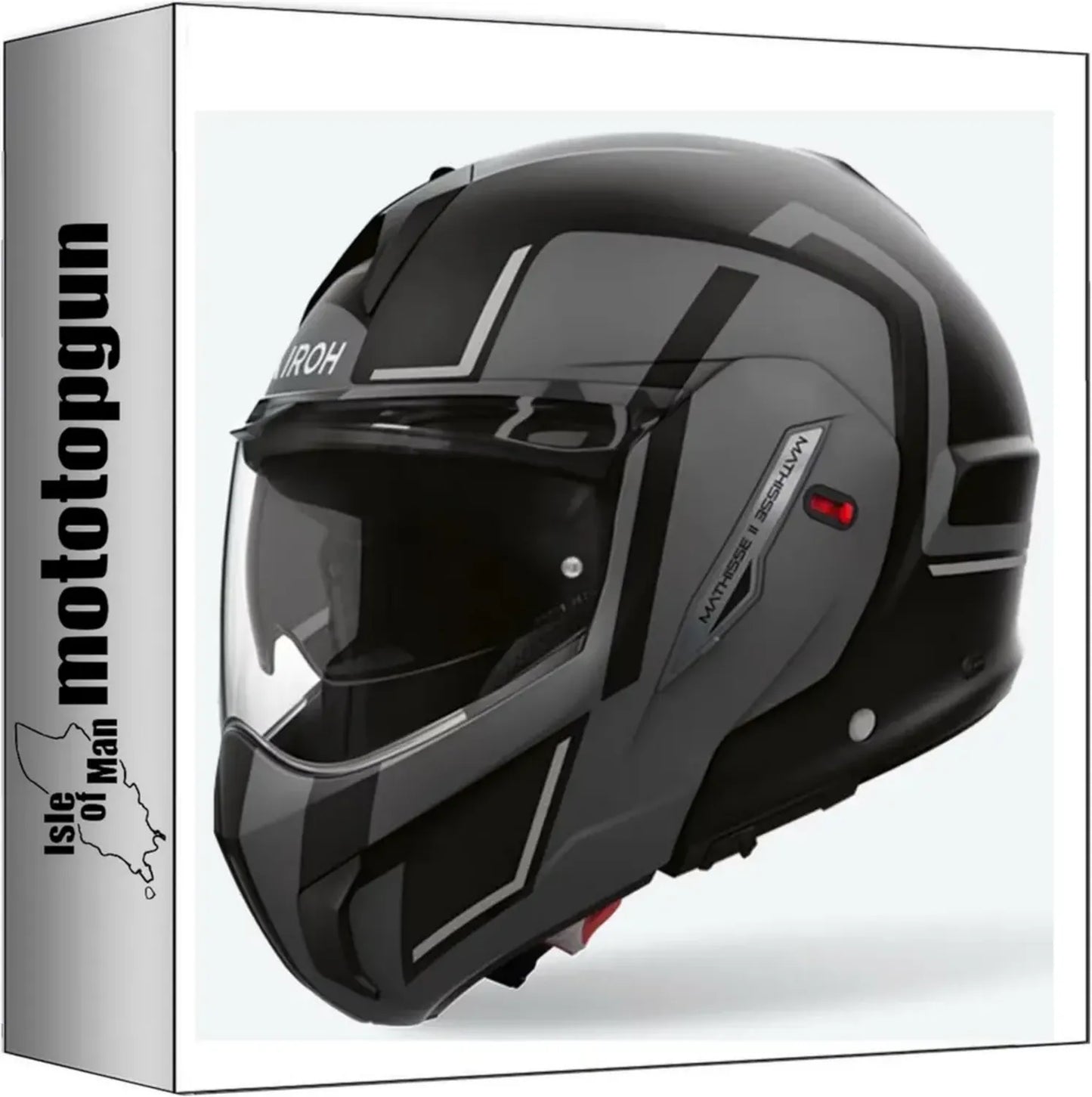 Casque Modulable Airoh Mathisse II Genius Gris Brillant Taille L