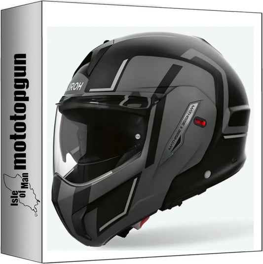 Casque Modulable Airoh Mathisse II Genius Gris Brillant Taille L