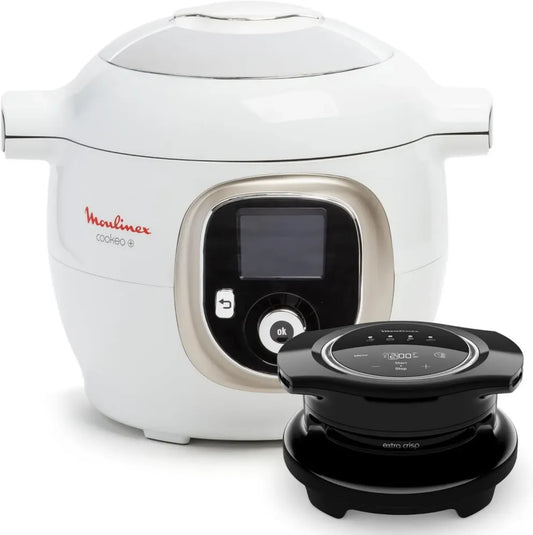 Moulinex Cookeo+ Multicuiseur avec Air Fryer, 10 Modes, Cuisson Sous Pression, Recettes Faciles, Blanc