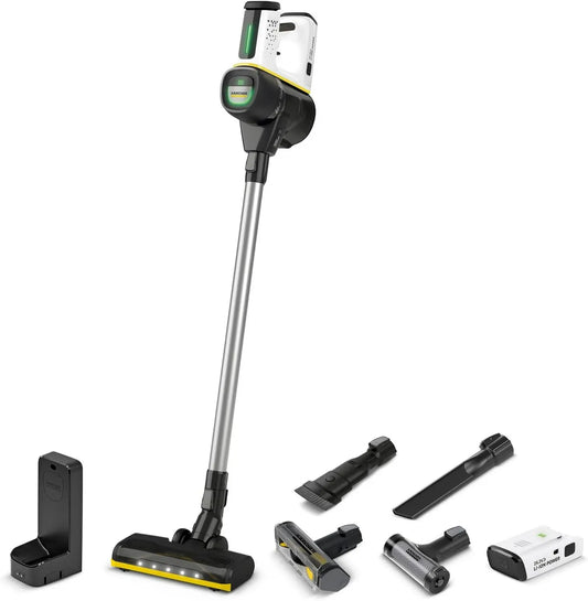 Aspirateur Sans Fil VC 7 Kärcher, Ligne Signature, 60 Min d'Autonomie, 2 Vitesses, Poids Léger 2,6 kg, 2 Batteries 25,2V, Support Mural Inclus, Accessoires Polyvalents