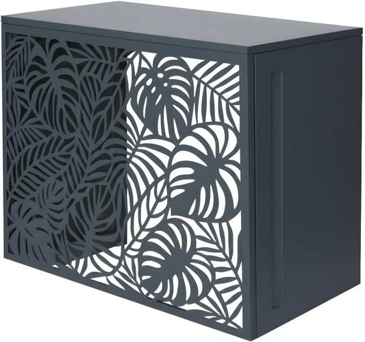 Cache Climatiseur Extérieur en Métal 105x90x66,5 - Protection et Réduction du Bruit - Anthracite