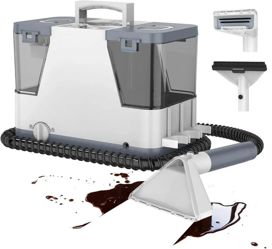 Aspirateur Nettoyeur Puissant 2500W pour Tissus et Moquettes - Compact et Portable