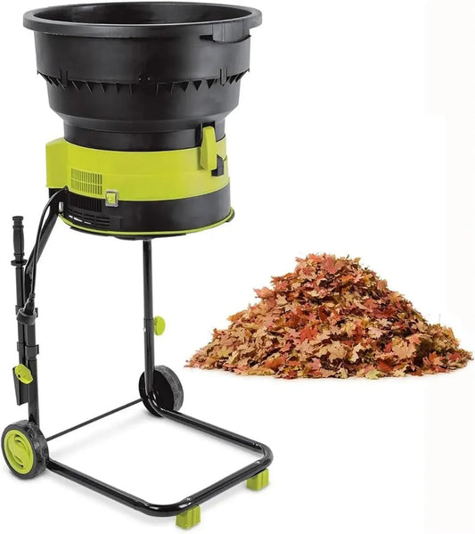 Broyeur électrique 2500 W avec roues et sac, 8000 tr/min pour nettoyage et compostage