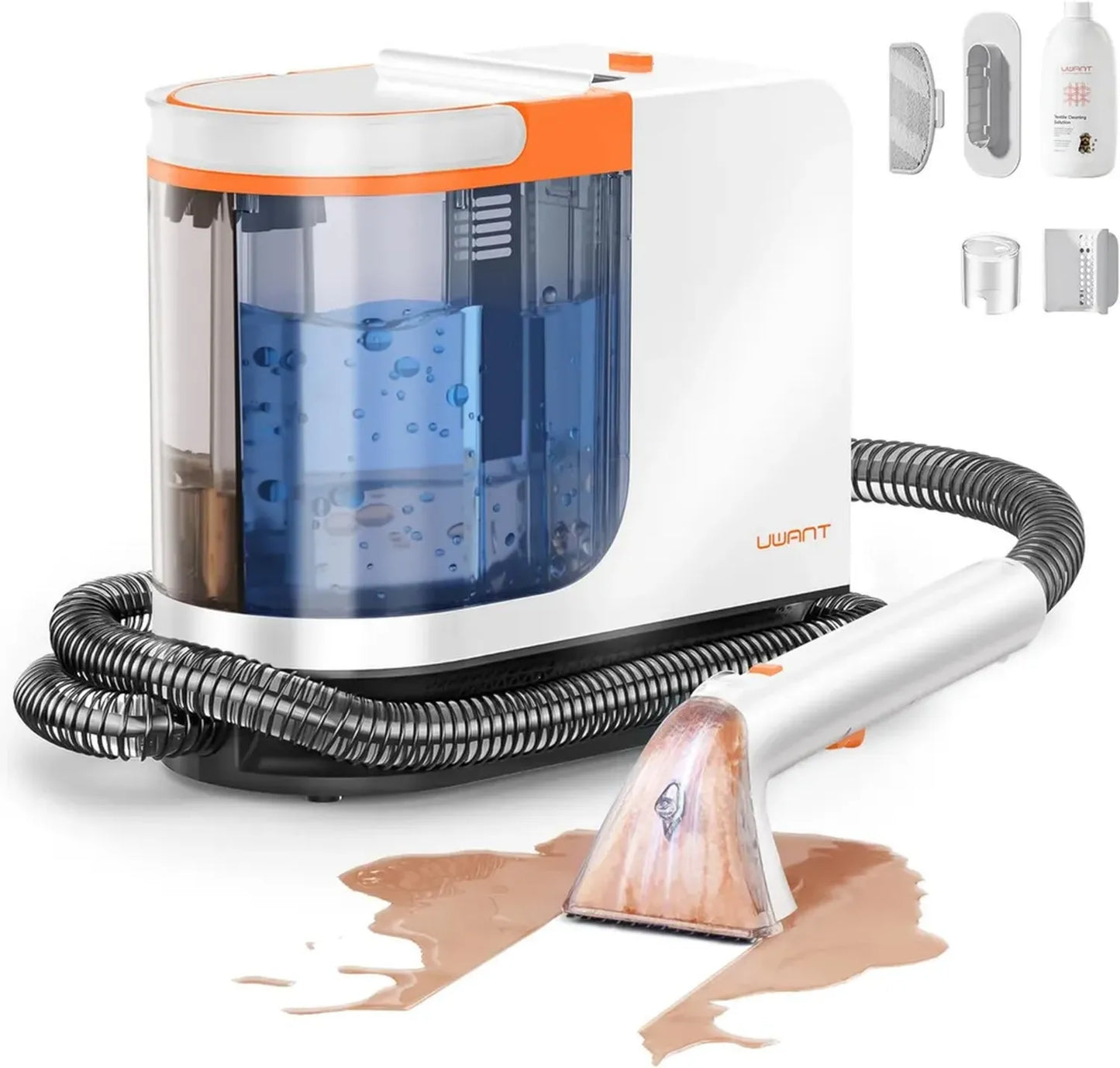 Uwant B300PRO Nettoyeur Professionnel 2-en-1 pour Canapé et Tapis, Aspiration 18Kpa, Portable avec Accessoires