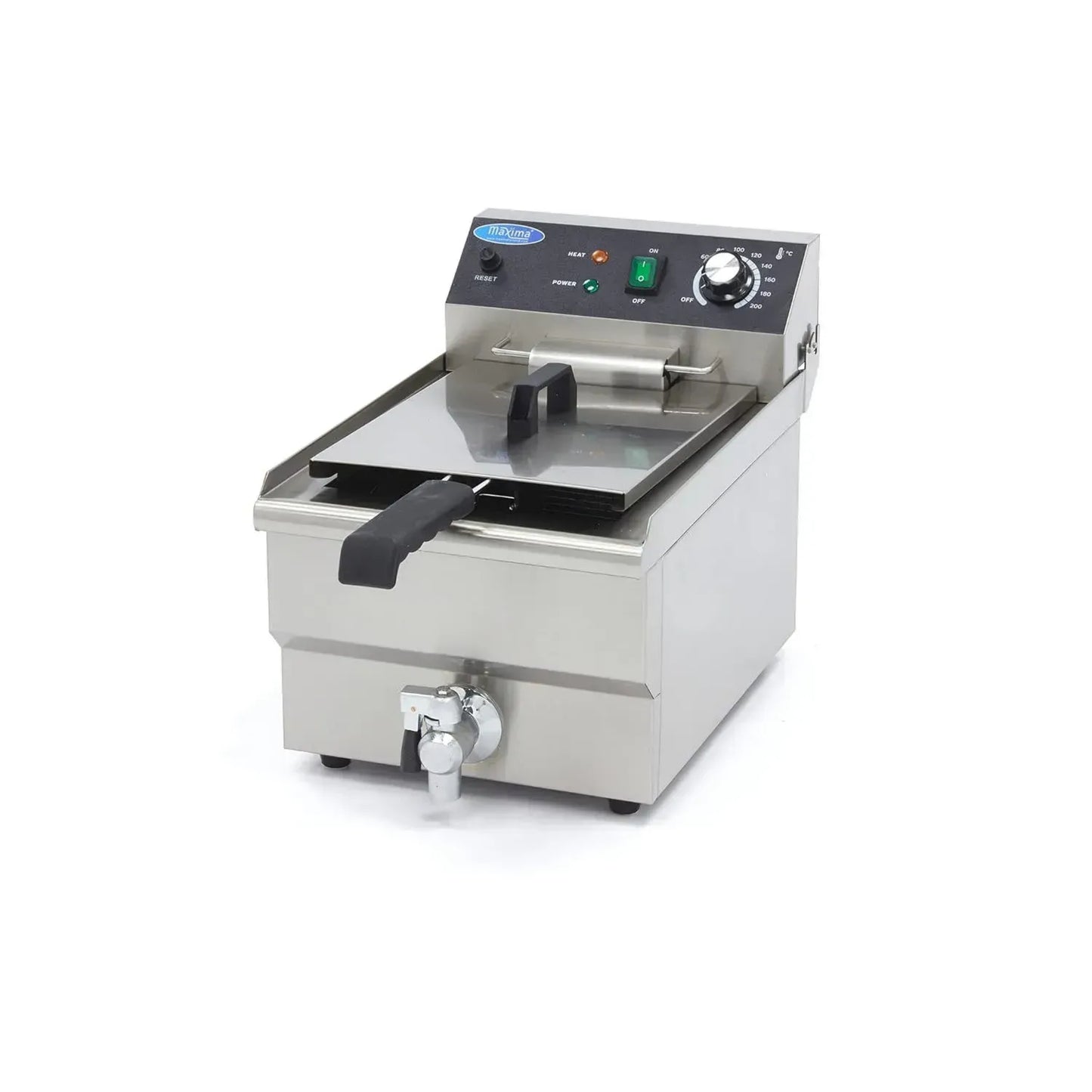 Friteuse Professionnelle Maxima 13L avec Robinet de Vidange et Panier