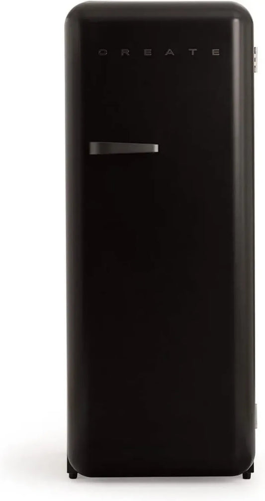 Réfrigérateur Rétro 150 cm Noir avec Congélateur, Faible Consommation, Thermostat Réglable, 281L
