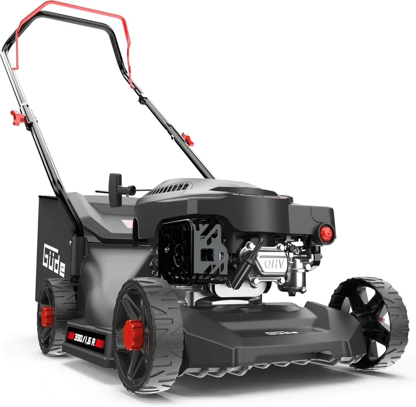 Tondeuse à Gazon Essence Guede ECO Wheeler 390, 1,6/2 kW/PS, Largeur 39 cm, Bac 35L, Hauteur 3 Niveaux