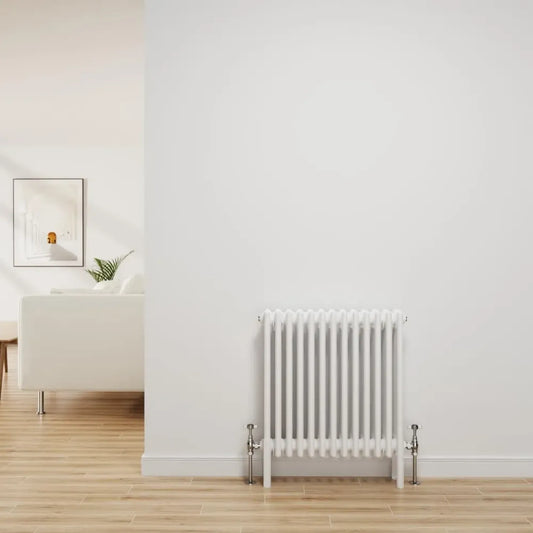 Radiateur en fonte NRG blanc, 4 colonnes, pour chauffage central, 600 x 605 mm