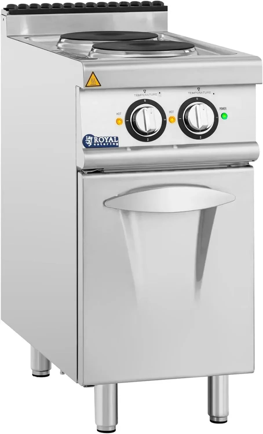 Cuisinière Électrique Professionnelle 2 Plaques 5,2 kW avec Armoire Intégrée