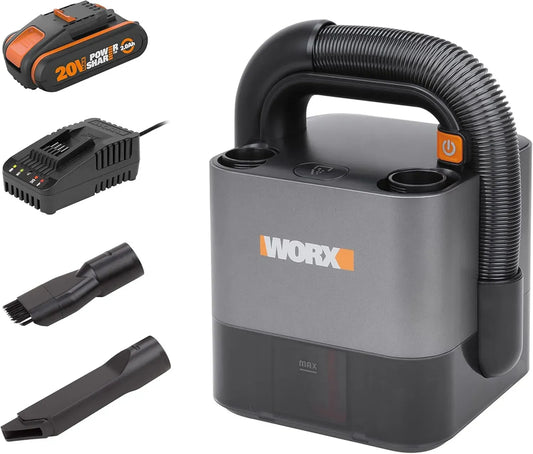 Aspirateur à Main sans Fil WORX 20V Max - Puissance 150W 10KPa avec Filtre Lavable
