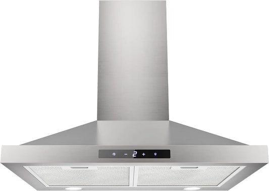 Hotte murale FIREGAS 60 cm en inox, 3 vitesses, 335 m³/h, commandes tactiles