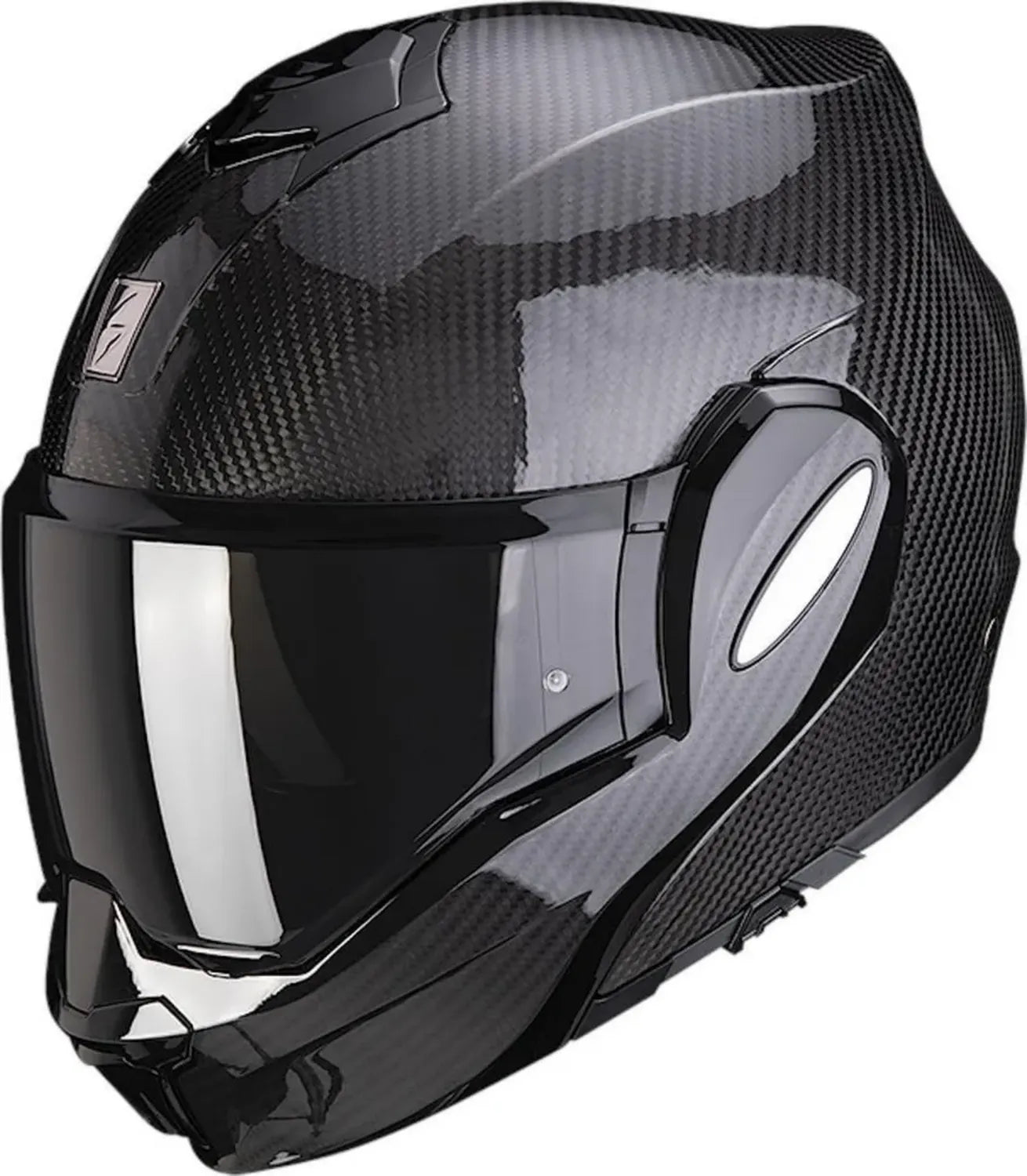 Casque Moto Modulable Exo-Tech Evo Carbon - Scorpion, Noir, XL, Unisexe