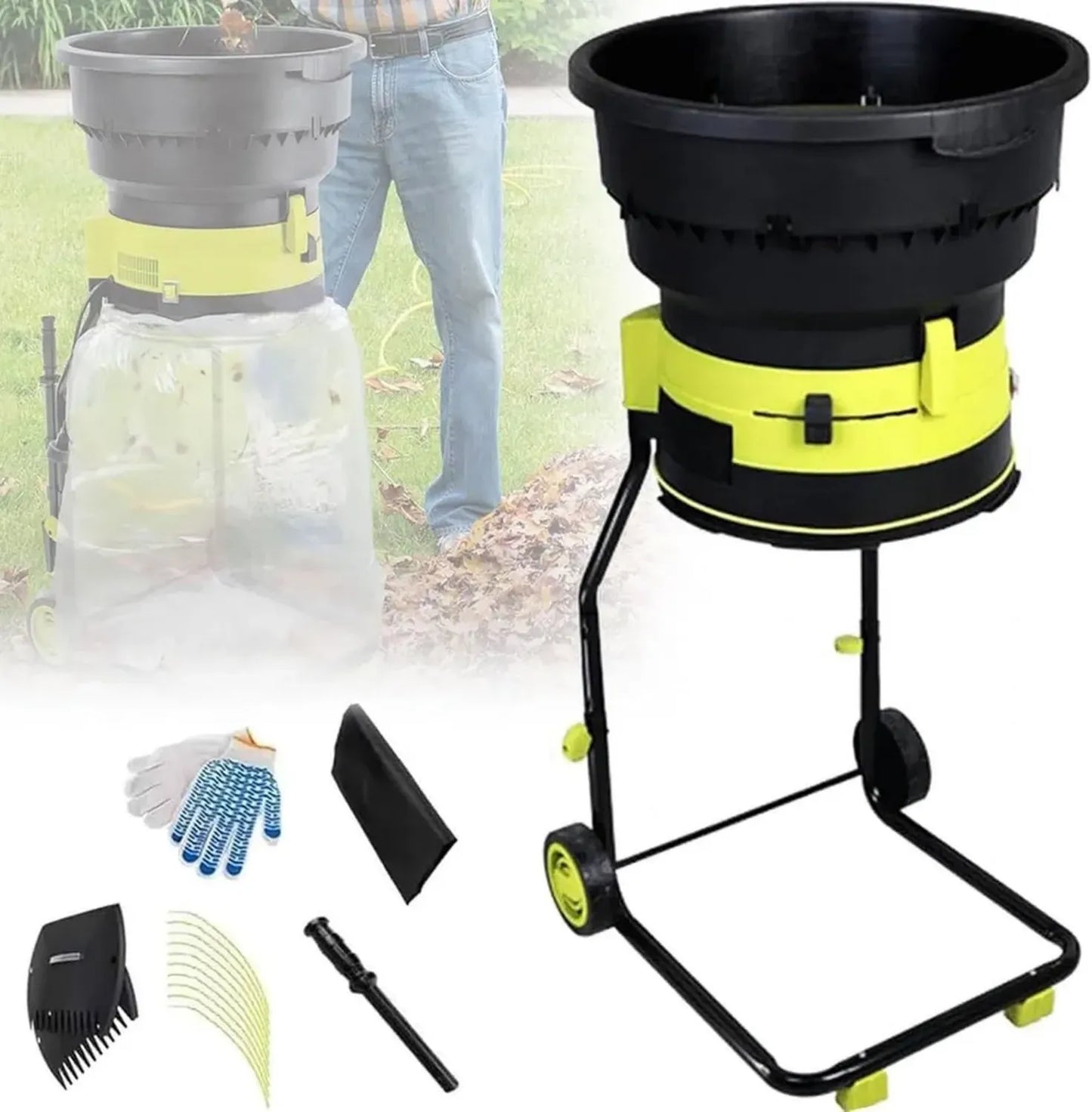 Broyeur Électrique de Jardin pour Nettoyage et Compostage Efficaces