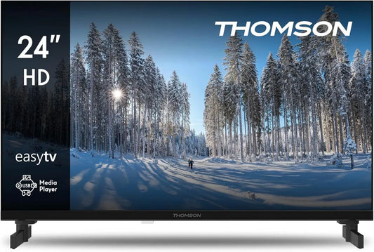 TV LED HD 24'' Thomson - Mode Hôtel, USB, HDMI, Triple Tuner