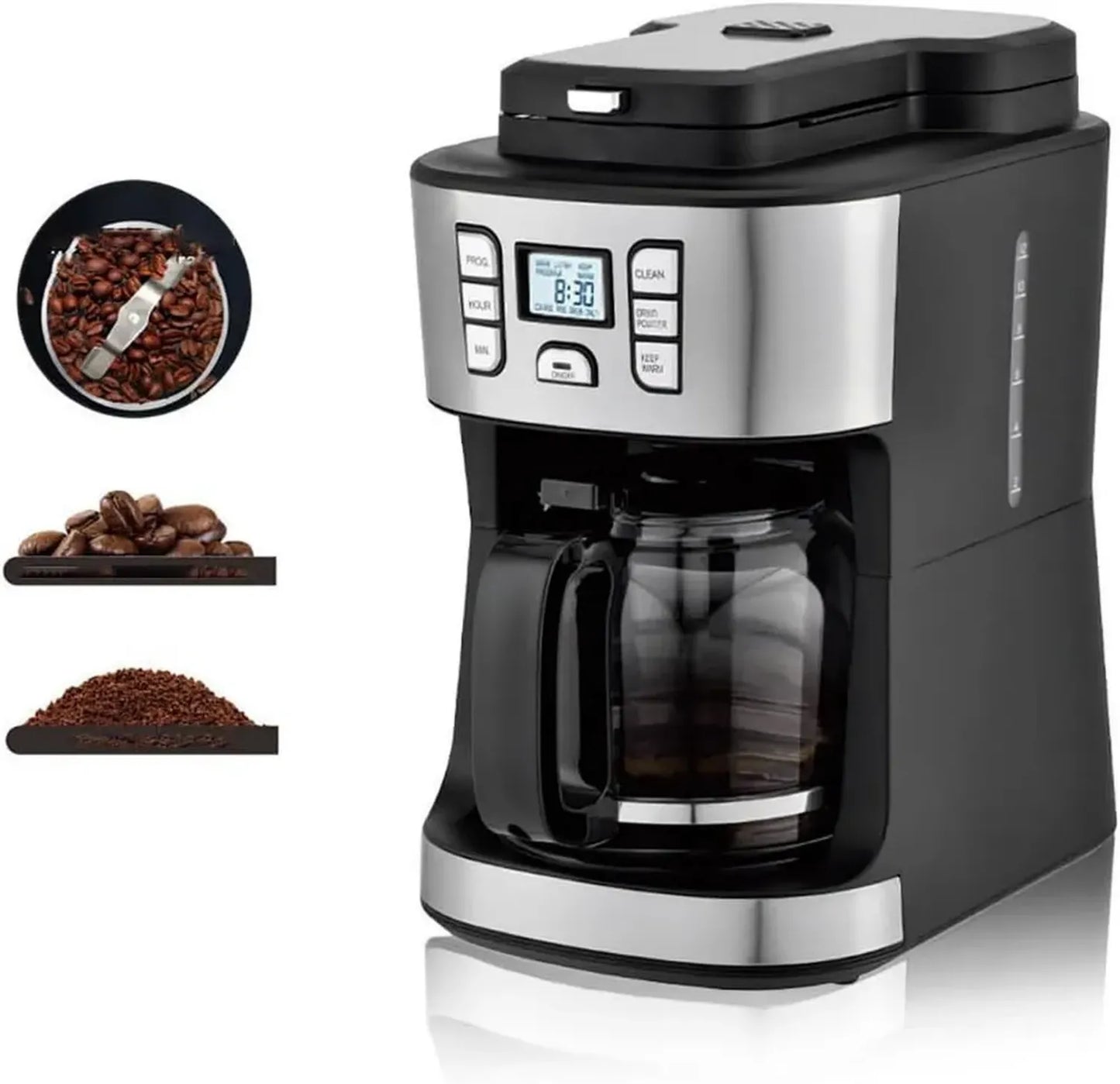 Cafetière Automatique avec Programmation 24h, 1,8L, Maintien au Chaud