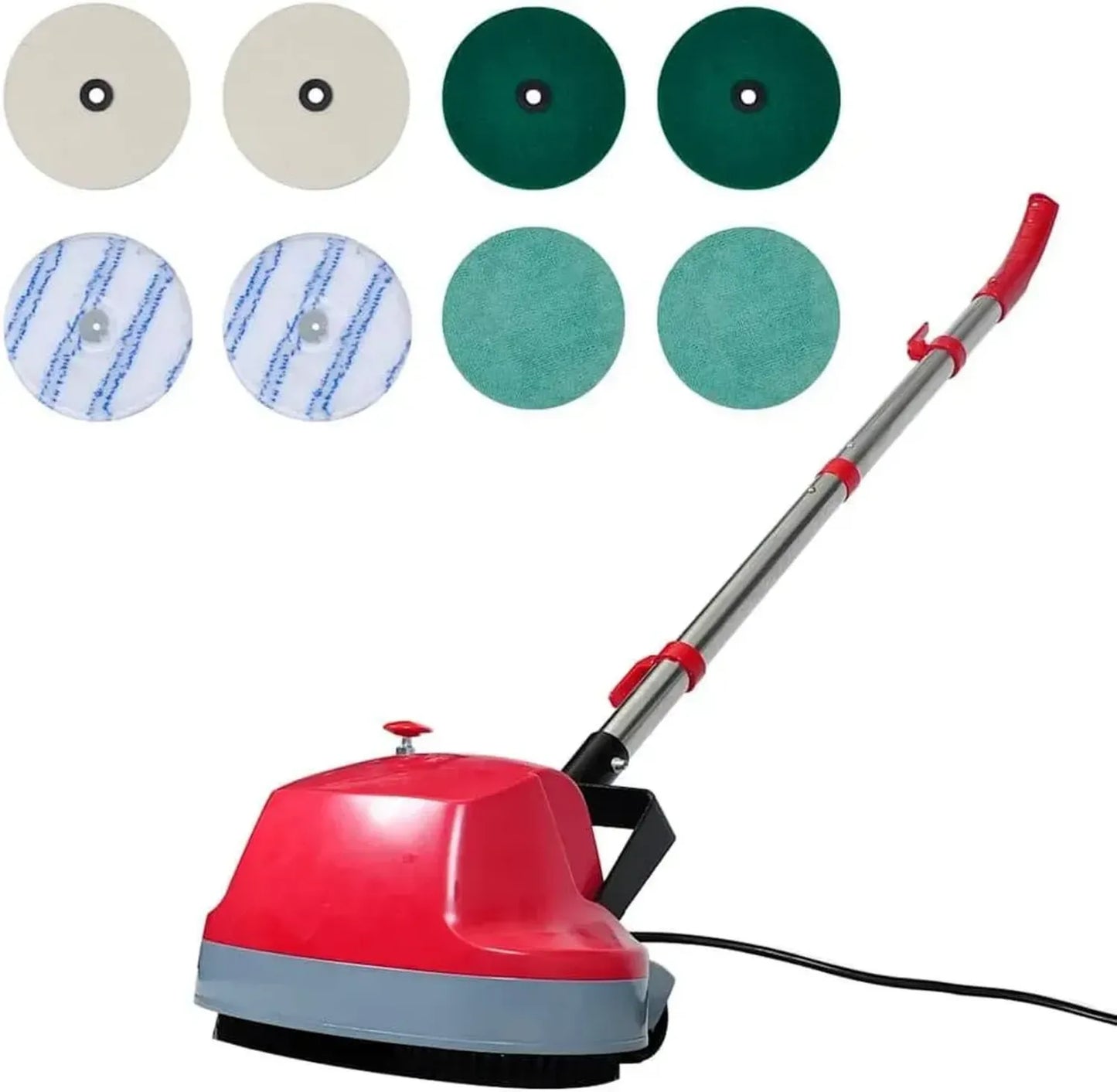 Polisseuse Électrique 5-en-1 pour Parquet et Sols, Cireuse et Nettoyeur à Double Tête