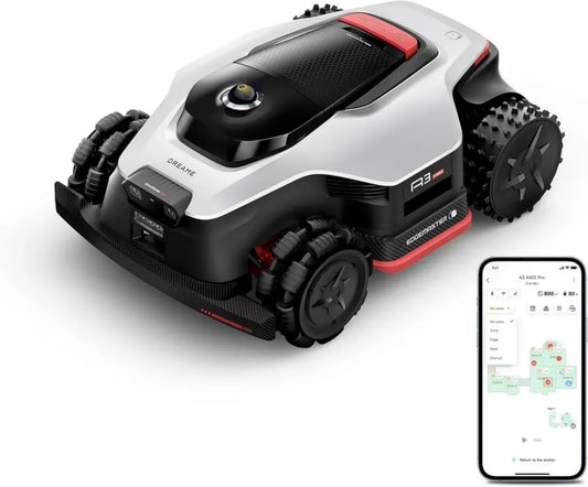 Tondeuse Robotisée DREAME A3 AWD Pro 5000 - 5000 m², AWD, LiDAR 3D et Vision IA, Montée 80%, Coupe Précise