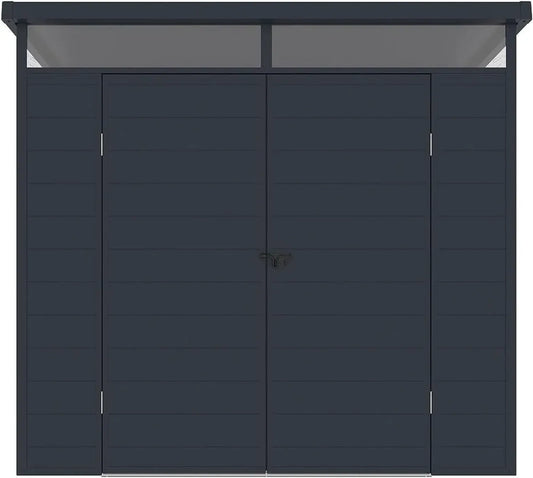 Abri de Jardin en Résine Gris Anthracite avec Plancher - 4,57 m² - Modèle MINARO