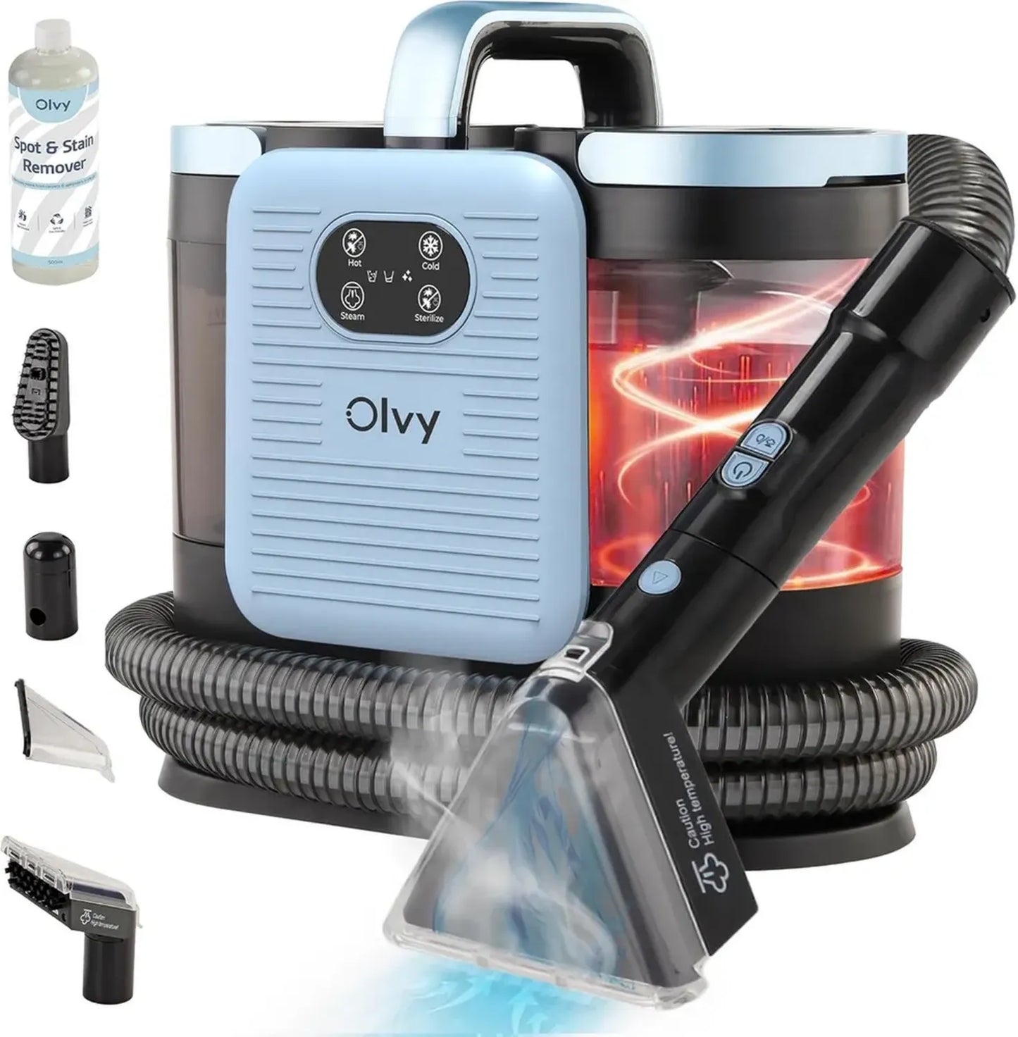 Aspirateur Injecteur-Extracteur à Vapeur 1650W pour Tapis et Canapés