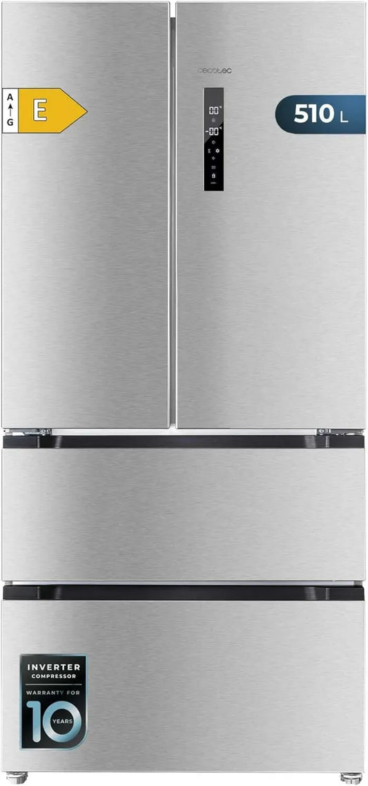 Réfrigérateur Cecotec French Door Inox 510 L - Bolero CoolMarket FD 510 Inox E