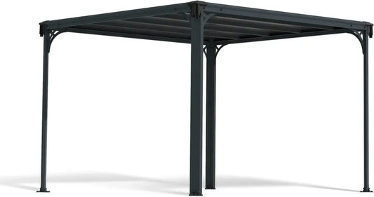 Tonnelle Milano - Aluminium et Polycarbonate, 309x309cm, Gris Anthracite