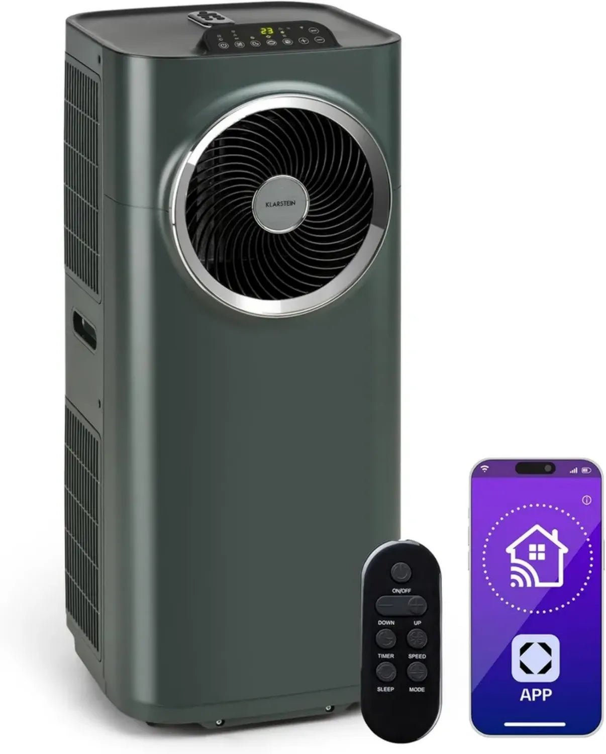 Climatiseur Portable 5-en-1 Klarstein avec Mode Nuit et Déshumidification, 10K BTU