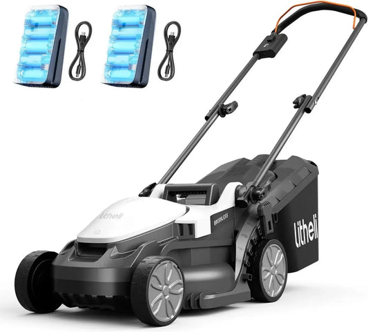 Tondeuse à Gazon sans Fil 40V avec Batteries Doubles et Moteur sans Balais pour Pelouses Moyennes