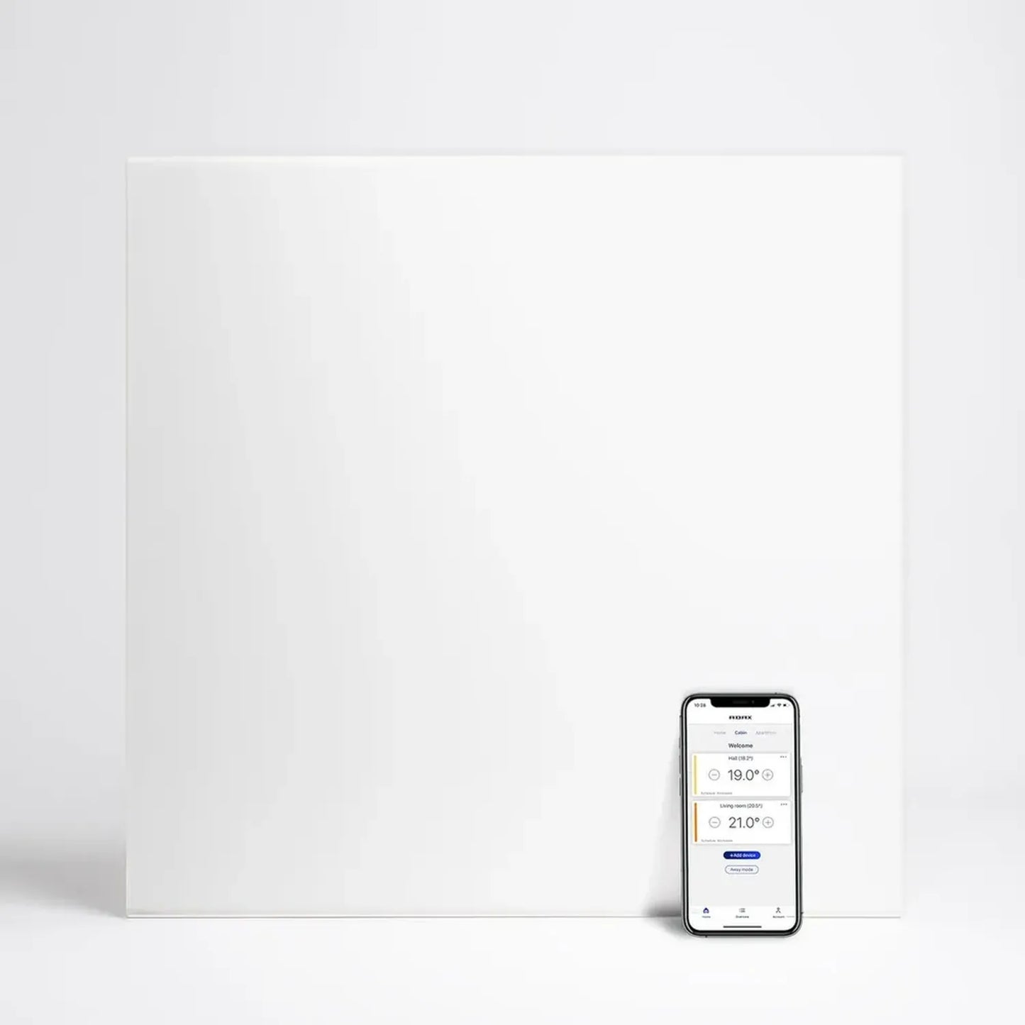 Radiateur Mural Intelligent Adax Neo Compact 500W - Wi-Fi, Commande Smartphone, IP24C, Blanc