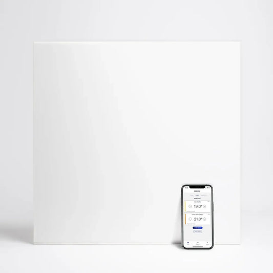 Radiateur Mural Intelligent Adax Neo Compact 500W - Wi-Fi, Commande Smartphone, IP24C, Blanc
