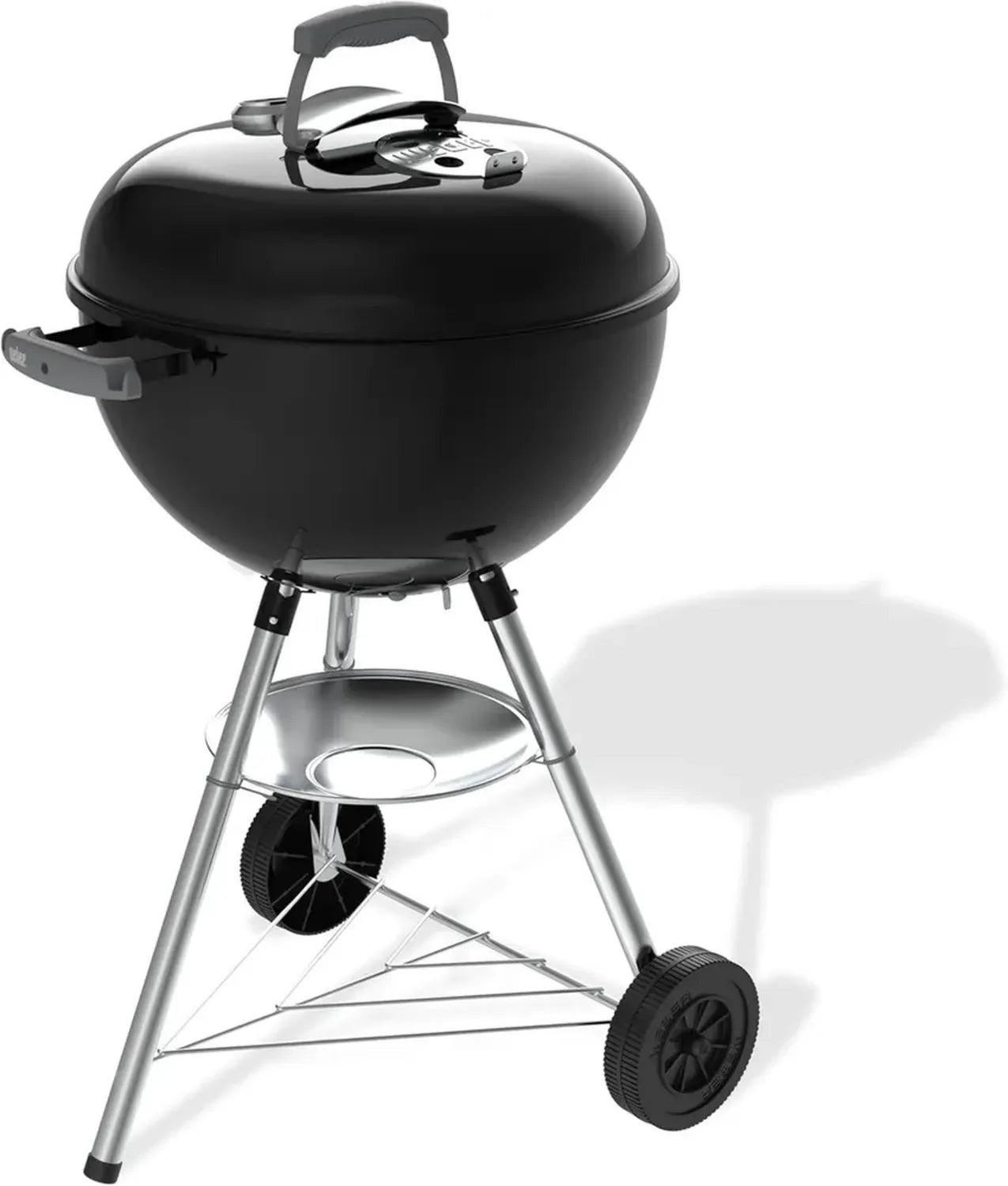 Barbecue à Charbon Weber Bar-B-Kettle 2026 - Couvercle Émaillé, Grille 47 cm, Thermomètre, Noir/Argent