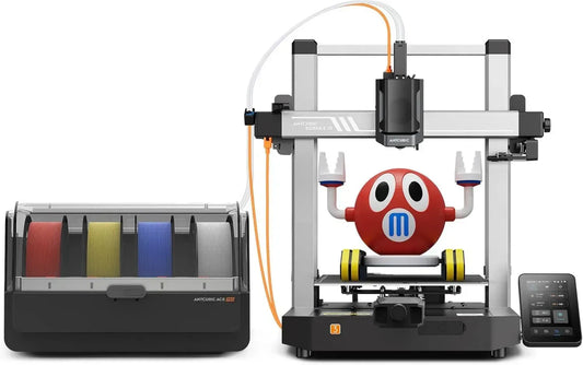 Imprimante 3D Anycubic Kobra 3 V2, Impression Multicolore Intelligente, Compatible 4 à 8 Couleurs, Vitesse Ultra-Rapide 600 mm/s, LeviQ 3.0, Buse Optimisée, Taille 255x255x260 mm