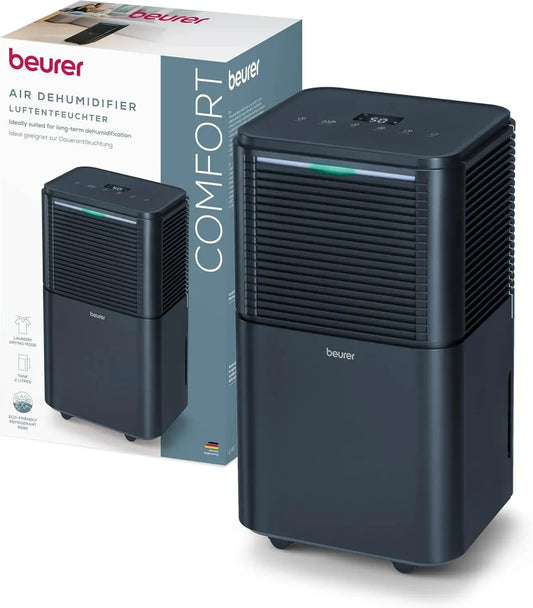 Beurer LE 250 Déshumidificateur, 20L/24h, Mode Auto, Silencieux Nuit, Anti-Moisissures