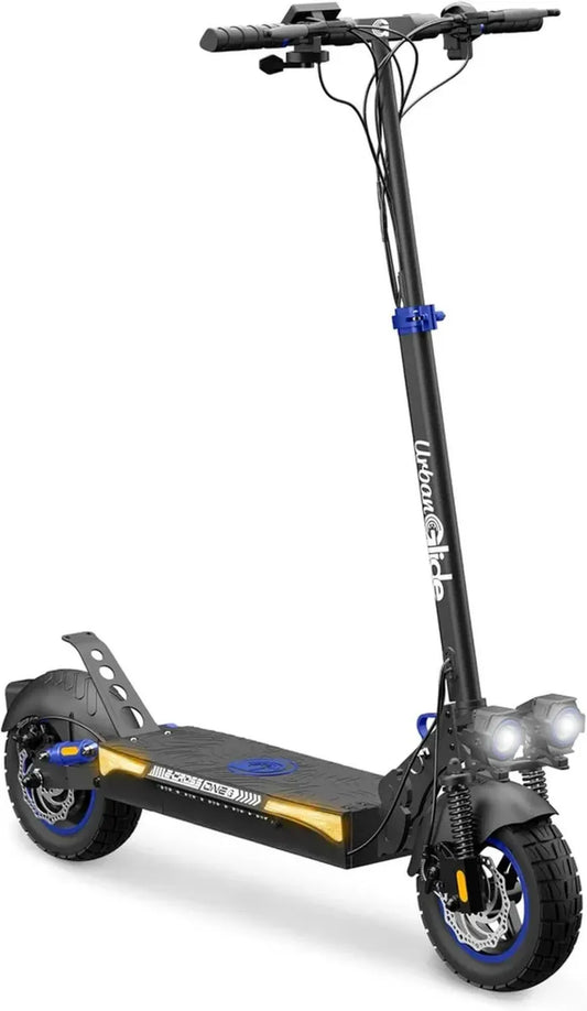 Trottinette Électrique Tout Terrain 800W Bleu, 25 km/h, 50 km Autonomie, Pneus 10', Batterie 48V