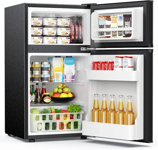 Réfrigérateur Compact EUHOMY 0,9 m³ avec Congélateur, Idéal pour Dortoir, Appartement, Bureau