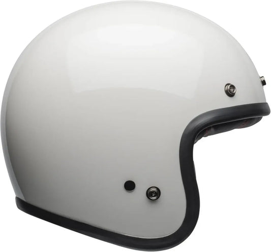 Casque Moto Vintage Bell Custom 500 Solid - Homologué ECE 22.06 - Fibre de Verre avec Doublure Amovible
