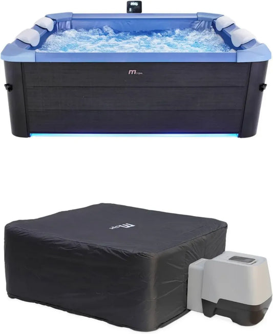 Spa Rigide Oslo Saphir pour 6 Personnes - Coussin, Bâche et Housse Thermique Inclus