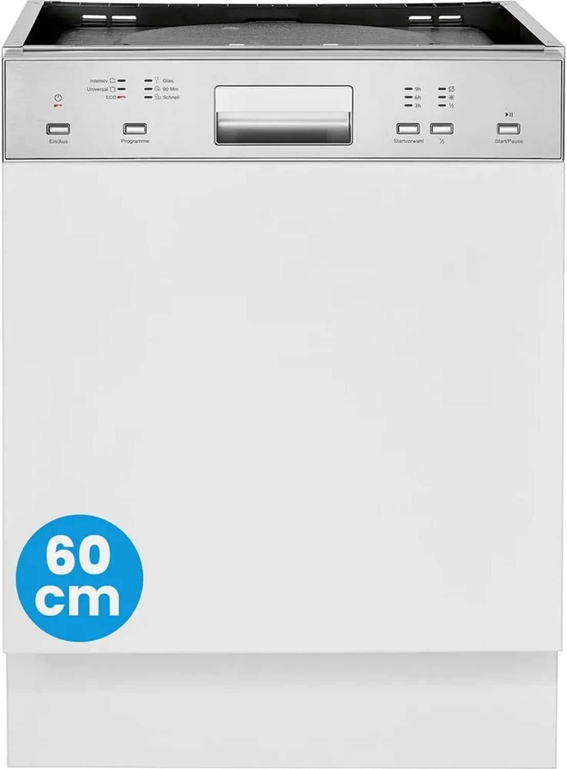 Bomann Lave-vaisselle à 60 cm, intégré partiellement, ultra silencieux, avec ouverture automatique, Aquastop, 6 programmes 40-65°C