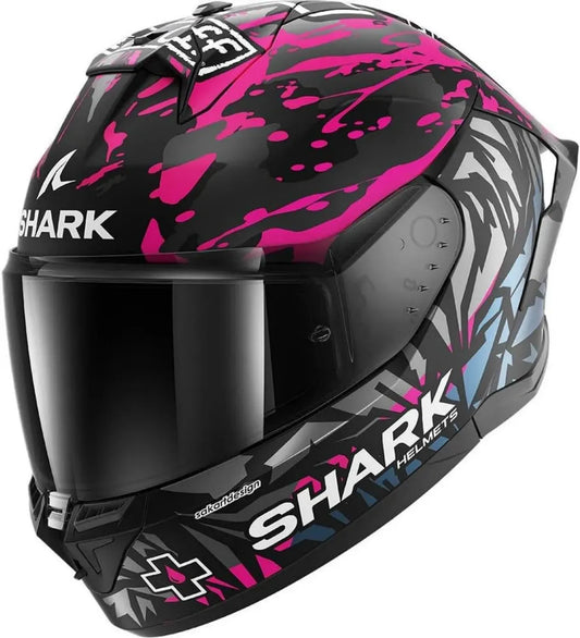 Casque Intégral Moto SHARK SKWAL Carte Réplica Redding, Noir Violet Bleu, Taille S